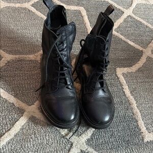 Black Leather Women's Boots